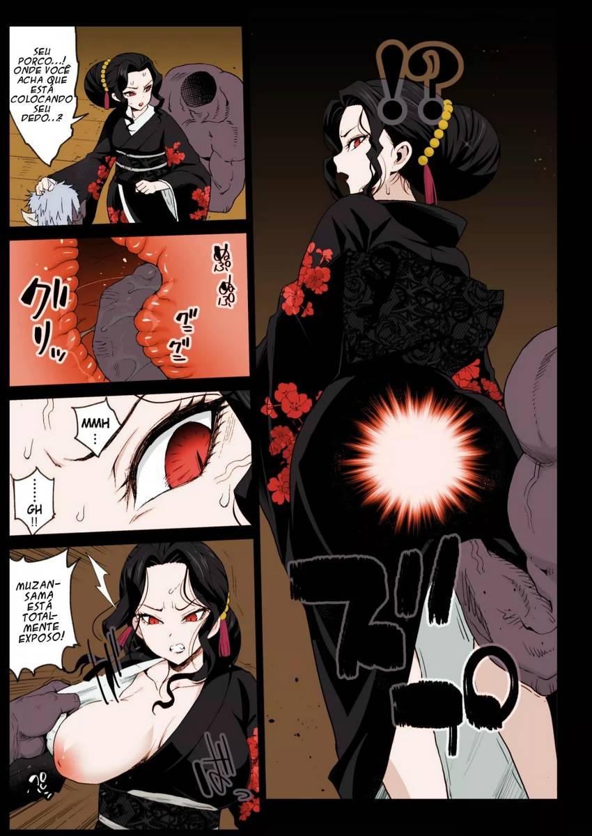 Demon Slayer Hentai - Fazendo Uma Bagunça Com Lady Muzan-sama