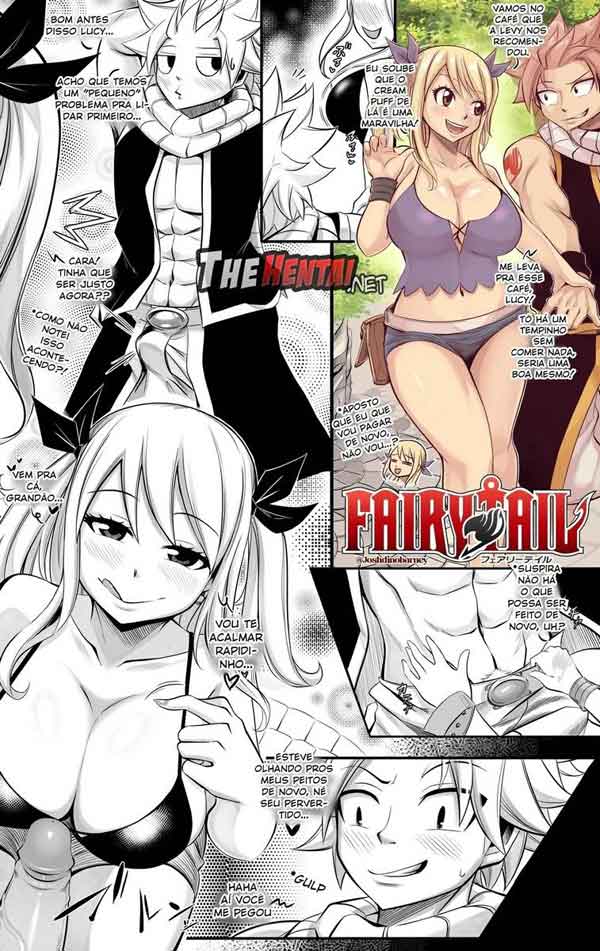 Fairy tail Hentai - Escapada em público de Natsu e Lucy