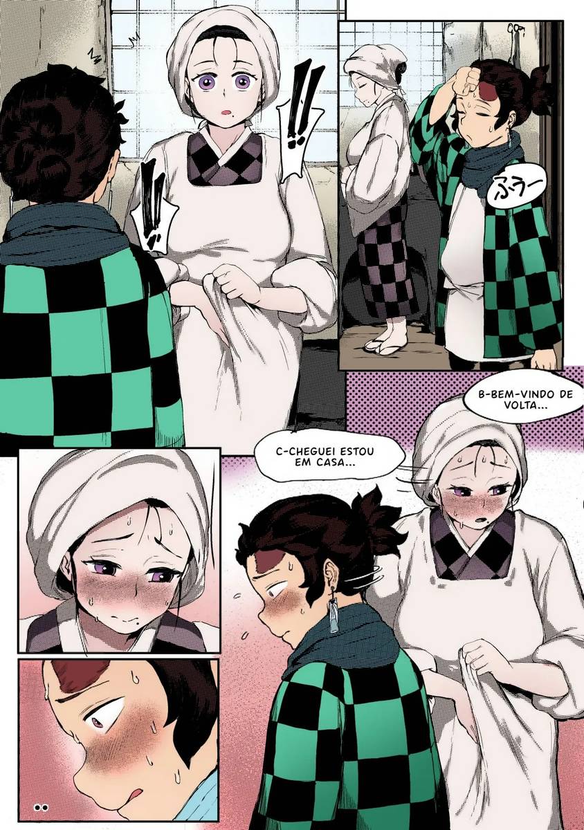 Kimetsu no Yaiba Hentai: Mãe e Eu Parte Inferior