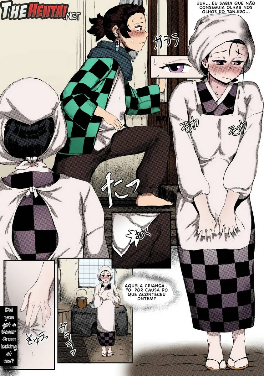 Kimetsu no Yaiba Hentai: Mãe e Eu Parte Inferior