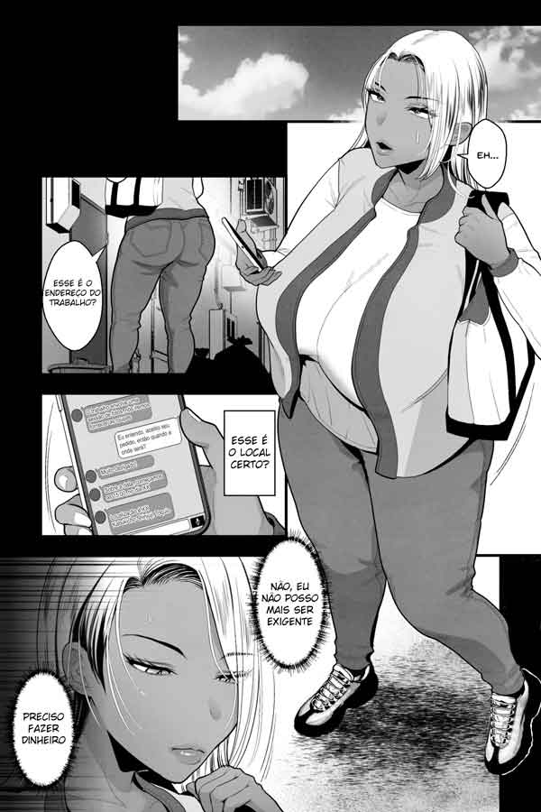 Uma Mãe Gyaru Loira e Bronzeada